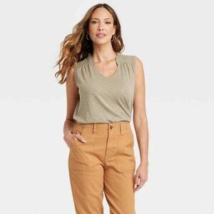 Women's Knit Tank Top - Knox Rose™ Olive Green S